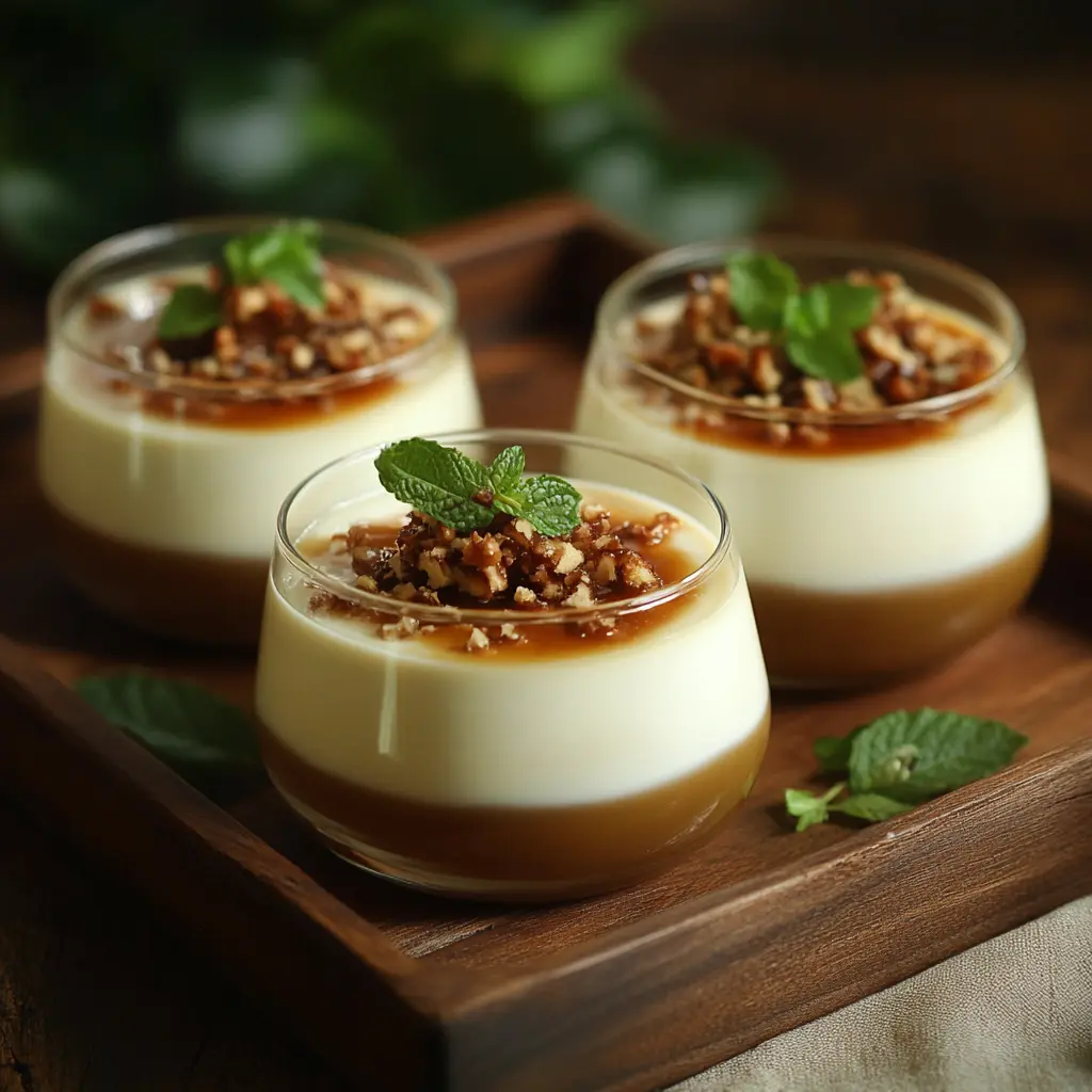 Panna Cotta Karamell lecker Rezept für nach der Pasta