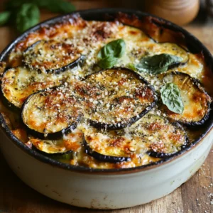 Auberginen-Zucchini-Auflauf mit Käse – Mediterraner Genuss für die Seele