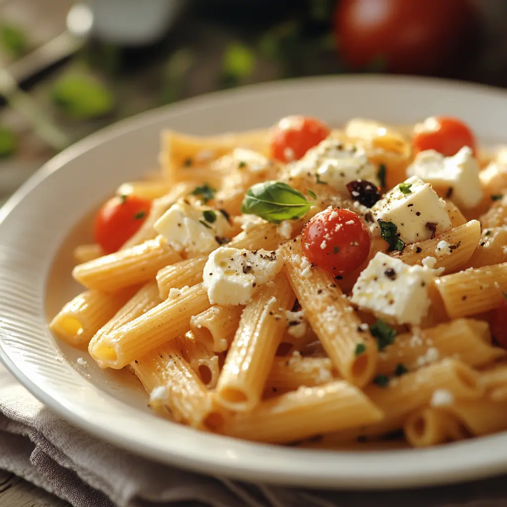 Wie geht das? - One Pot Pasta Feta penne Rezept.