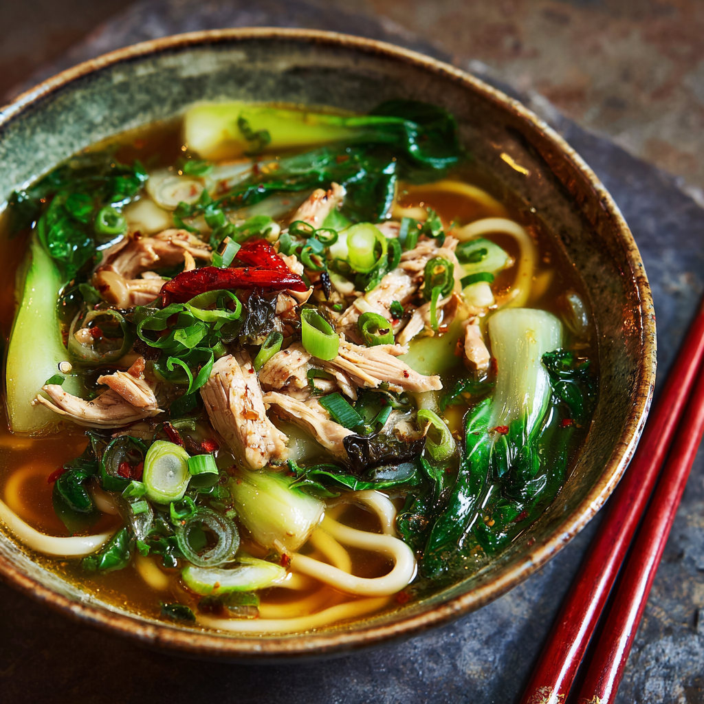 Udon Nudelsuppe Rezept mit Hähnchen: Ein Japanischer Traum