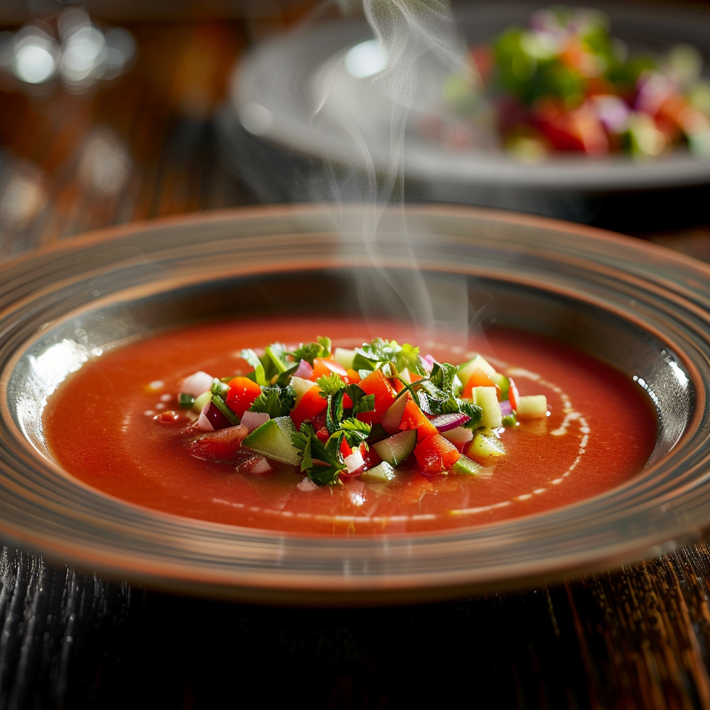 Rezept: Erfrischendes Andalusisches Gazpacho: Die klassische kalte ... Rezept: Erfrischendes Andalusisches Gazpacho: Die klassische kalte ...
