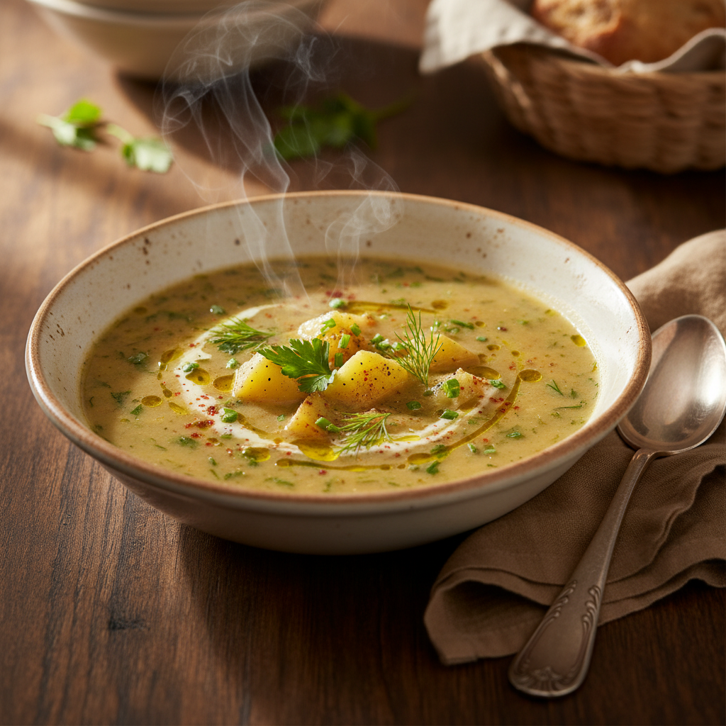 Skartoffelsuppe Mit Ingwer
