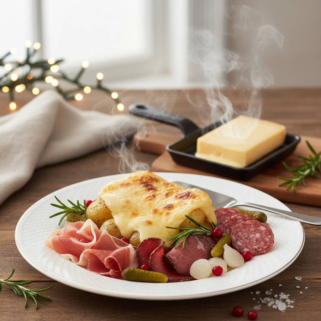 Rezept Raclette Rezept: Festliches Raclette mit würzigem Käse und Beilagen
